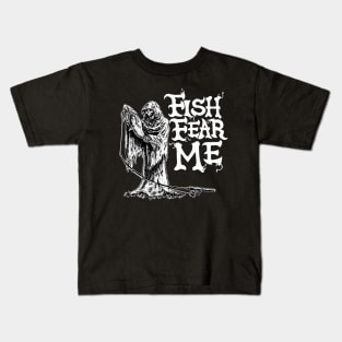 Fish Fear Me Grim Reaper Kids T-Shirt